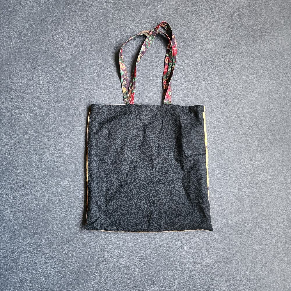 Y2k Abstract Patterned Canvas Tote Hand Bag - image 5